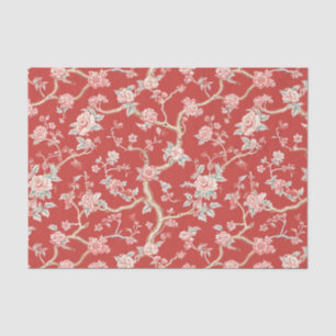 Papel De Seda Dissociação Floral Rosa Rosa-Rosa Chinês Asiático