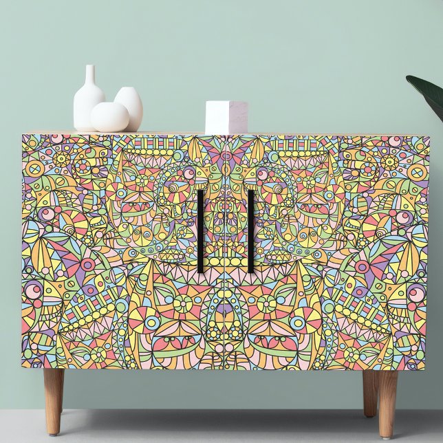 Papel De Seda Dissociação Geométrica Moderna de Patchwork (Criador carregado)