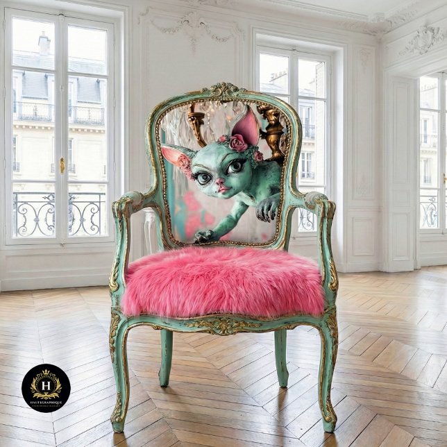 Papel De Seda Dissociação Gótica Whimsical Cat Gargoyle (Criador carregado)