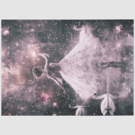 Papel De Seda Dissociação Graceful Ballerina & Swans Purple Hue