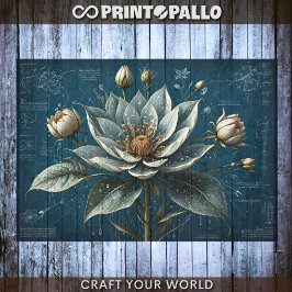 Papel De Seda Dissociação - Impressão de uma flor-