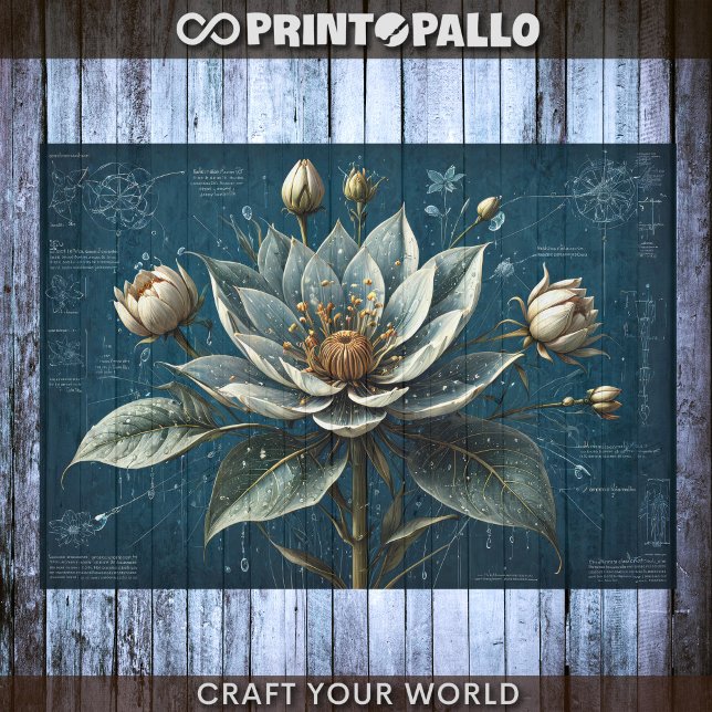 Papel De Seda Dissociação - Impressão de uma flor- (Criador carregado)