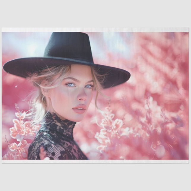 Papel De Seda Dissociação Linda Lady Black Riding Hat (Frente )