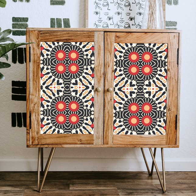 Papel De Seda Dissociação Márabe-étnica vibrante e boêmica boêmi (Criador carregado)