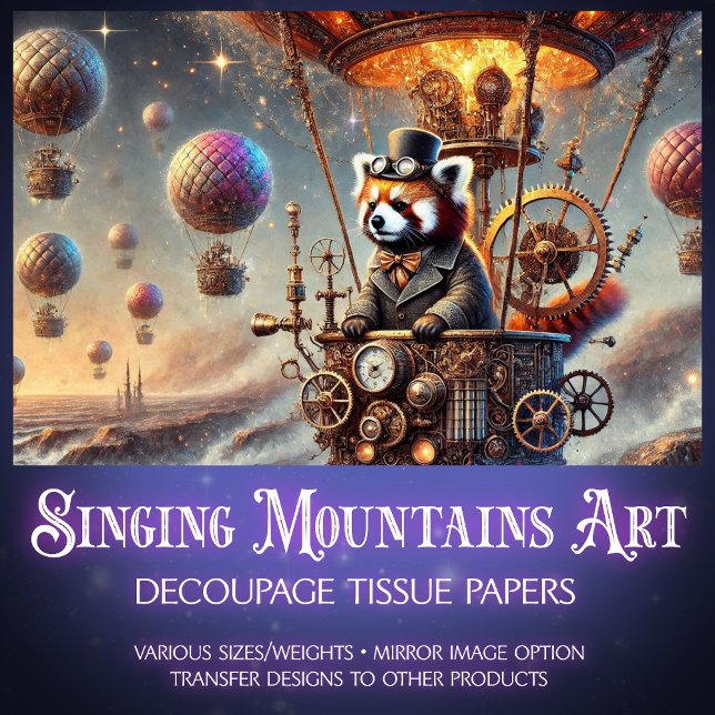 Papel De Seda Dissociação Mecânica Maravilhosa Red Panda Gothic (Criador carregado)