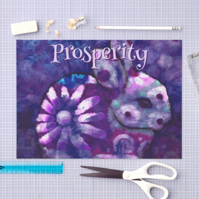 Papel De Seda Dissociação Personalizada do Coelho Floral (Arte )