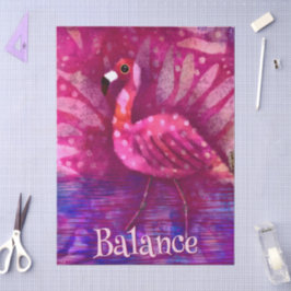 Papel De Seda Dissociação Personalizada Flamingo, Cor-de-Rosa, W
