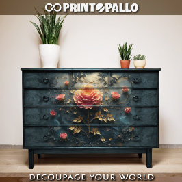 Papel De Seda Dissociação - Rosas do tipo Dreamlike -