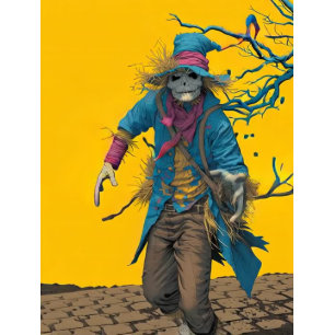 Papel De Seda Dissociação Superreal Espantalho Rosto Crânio