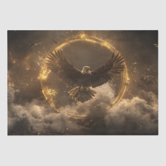 Papel De Seda Dissociação - Voo de Ouro de Águia Majestosa