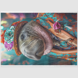 Papel De Seda Dissociação Whimsic Walrus Hippo