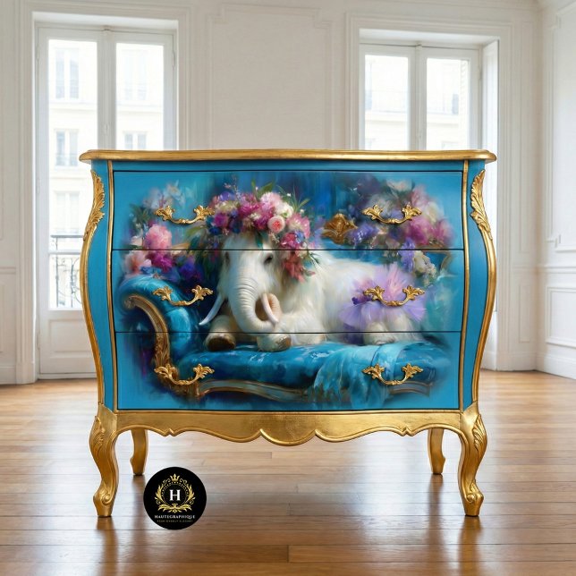 Papel De Seda Dissociação Whimsical Wooly Mammoth Tutu Dinosaur (Criador carregado)