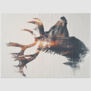 Papel De Seda Dissociar Arte de Árvore e Cervejas Duplas Exposta