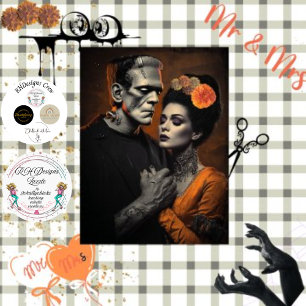 Papel De Seda Dissociar Frankenstein & Bride Gothic Love Story