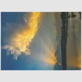 Papel De Seda Dissociar Matizes Dramáticos do Ouro Sunset