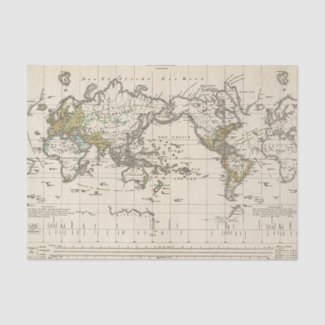 Papel De Seda distribuição de pessoas germânicas de Indo (Frente )