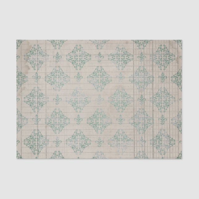 Papel De Seda Distúrbio do Teal (Frente )