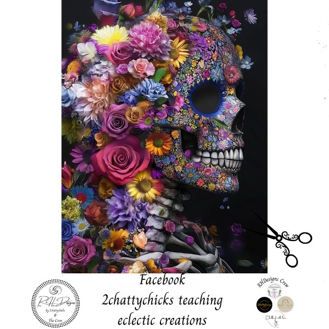 Papel De Seda Disupage3 Flores Brilhantes Crônicas Mídia Mista (Criador carregado)