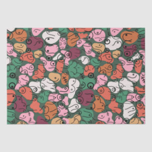 Papel De Seda diversão com padrão verde