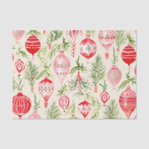 Papel De Seda Diversão de Enfeites de natal Retro Vermelhos Rosa