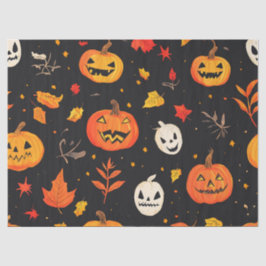 Papel De Seda Diversão do Halloween Pumpkin e deixa Impressão