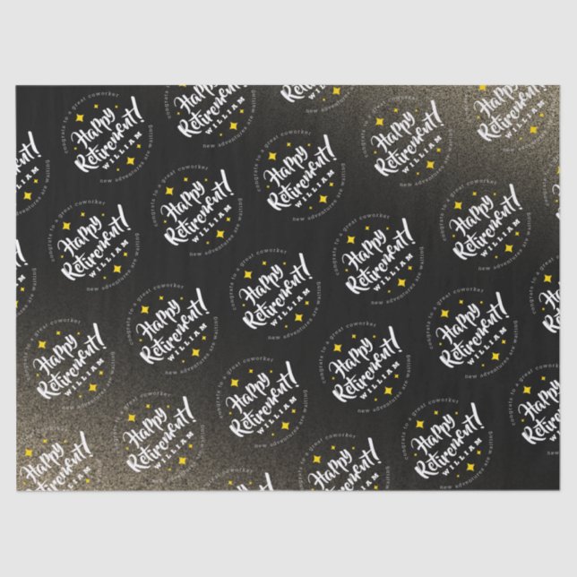 Papel De Seda Diversão Dourada de Estrelas de Lâmpada Retirando  (Frente )