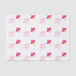 Papel De Seda Divertido, Cupcake Rosa Brilhante -