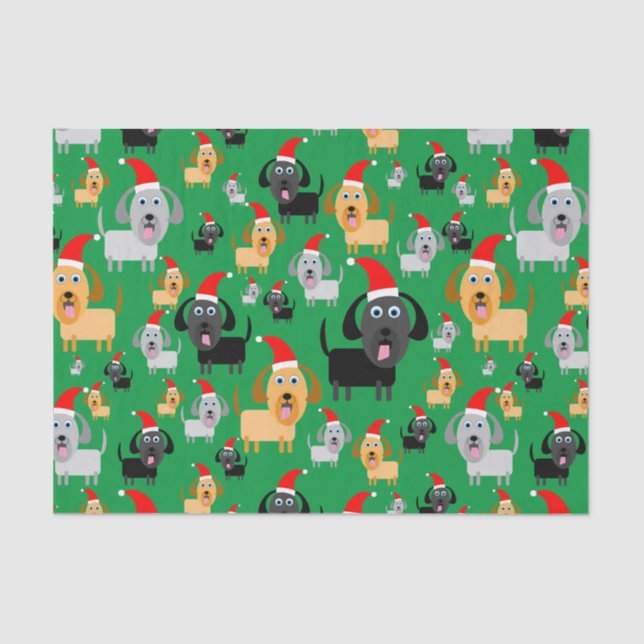 Papel De Seda Divertimento e cães de filhote de cachorro bonitos (Frente )