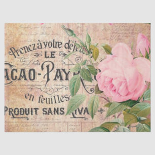 Papel De Seda Divertimento floral do vintage algum tecido do