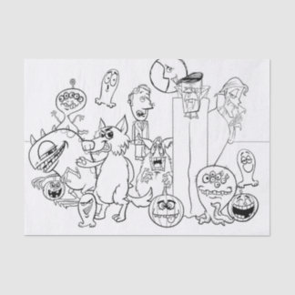 Papel De Seda DIVERTIR O ÚNICO HALLOWEEN MONSTER Tissue Paper