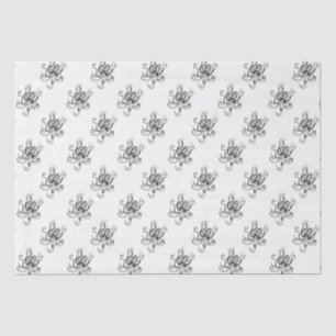 Papel De Seda DIY Color Vintage Estilizado Polvo #1 Preto