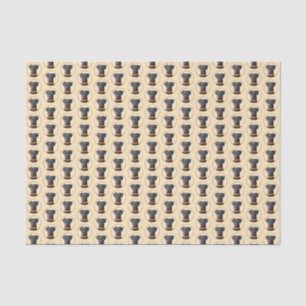 Papel De Seda Doberman Pinscher Pintura Original Descortada