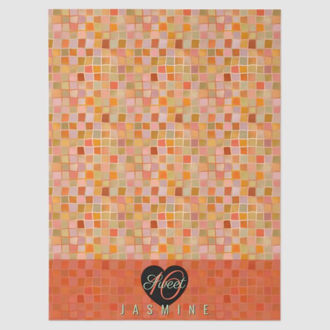 Papel De Seda Doce adolescente de 16 coração negro (Frente )