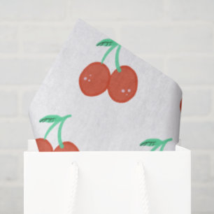 Papel De Seda Doce Cereja Desenhada à Mão Aniversário Doce Verme