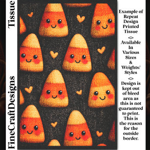 Papel De Seda Doce Design de Repetição de Candy Corn DW1F Decoup