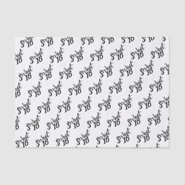 Papel De Seda Doce Dezesseis Números 16º Aniversário (Frente )