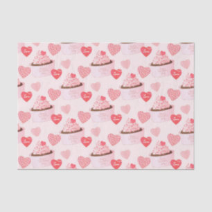 Papel De Seda Doce Feliz Dia dos Namorados Corações do Sorvete