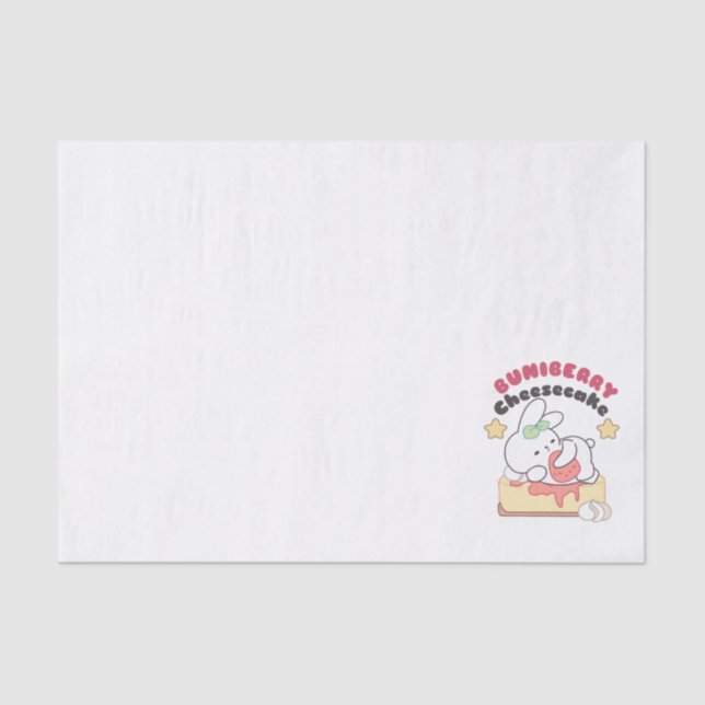 Papel De Seda Doce Inulgência: Alegria de Cheesecake Buniberry (Frente )