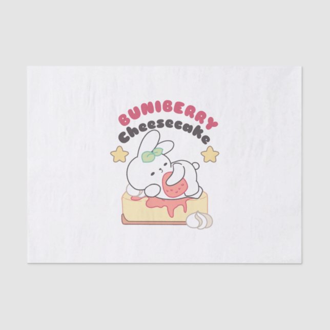 Papel De Seda Doce Inulgência: Alegria de Cheesecake Buniberry (Frente )