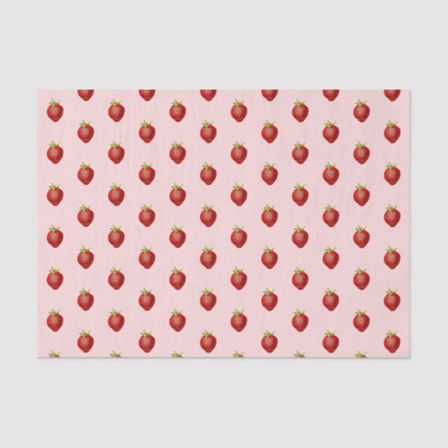 Papel De Seda Doce Morango Rosa Suave Feminino  (Frente )