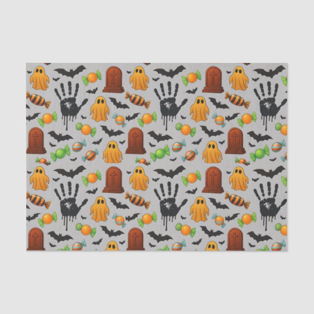 Papel De Seda Doces Assustadores & Sombras (Frente )