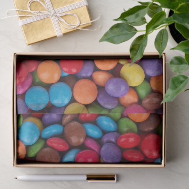 Papel De Seda Doces Coloridos, Botões Doces, Doces, Comida (Presente)