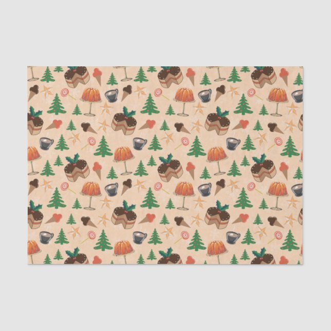 Papel De Seda Doces de Natal (Frente )