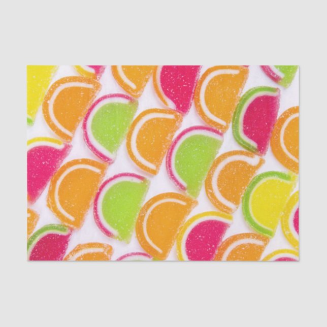 Papel De Seda Doces diferentes coloridos da geléia (Frente )