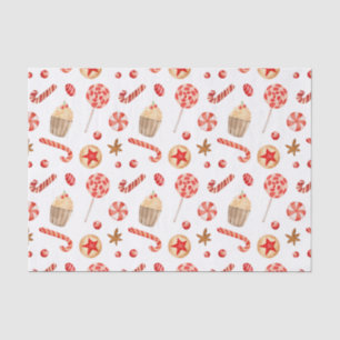 Papel De Seda Doces festivos Cupcakes de Natal