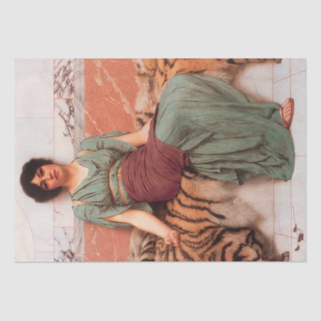 Papel De Seda Doces sonhos (Linda Mulher Romana na Pele de Tigre (Frente )