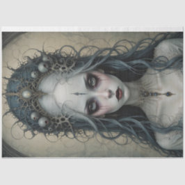 Papel De Seda Documento de Decoupage do Crânio da Mulher Virgíni