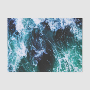 Papel De Seda Documento de Decoupage do Serene Ocean Waves para 