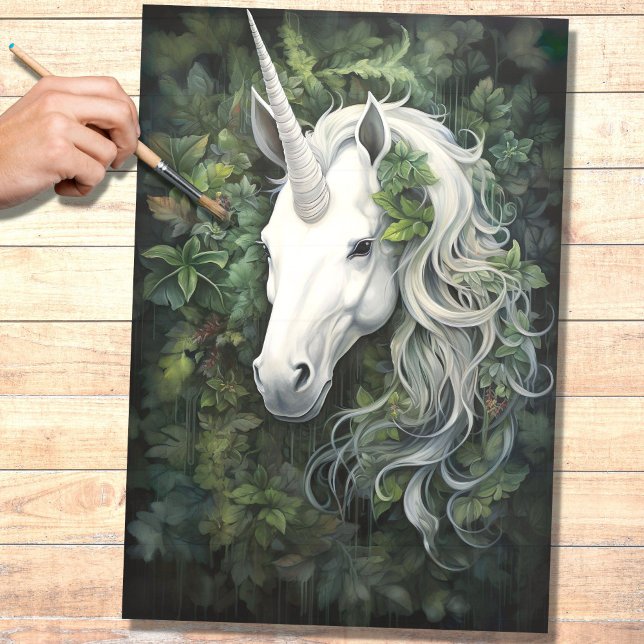 Papel De Seda Documento de Decoupage do Unicorn 4 (Criador carregado)