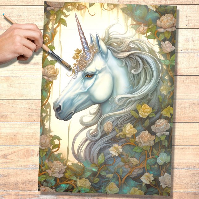 Papel De Seda Documento de Decoupage do Unicorn 5 (Criador carregado)